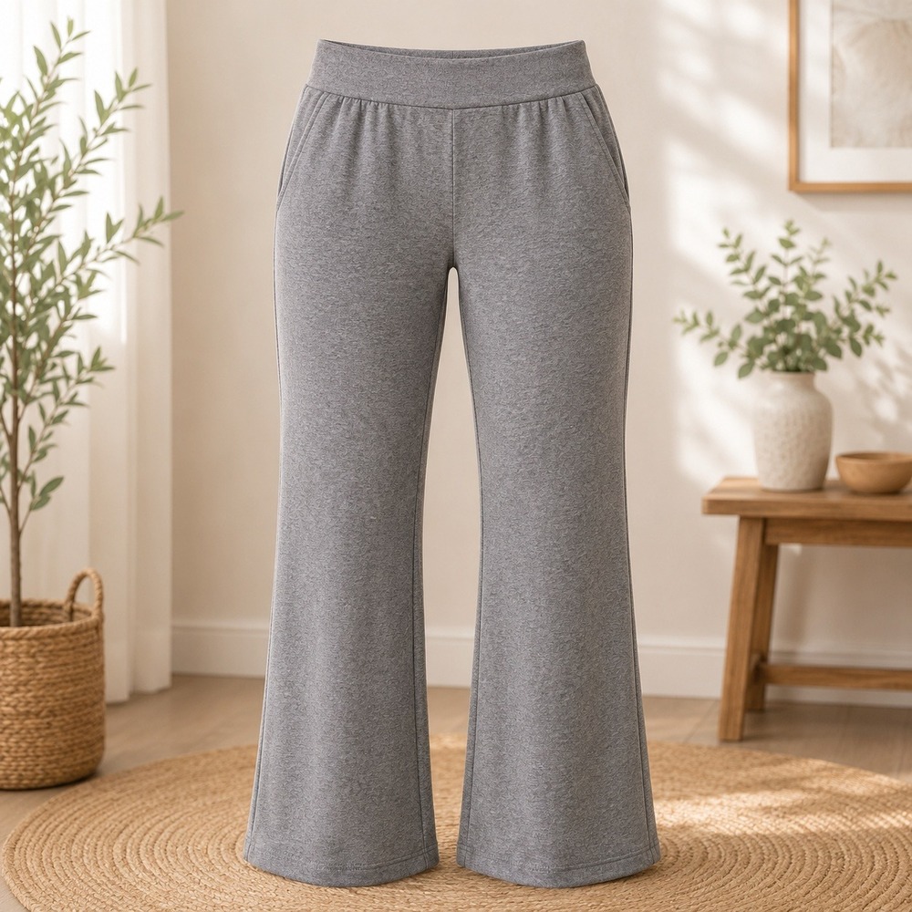 NWT Honeydew Intimates Lounge‎ Pants Womens Medium Gray Wide Leg Pajama Knit